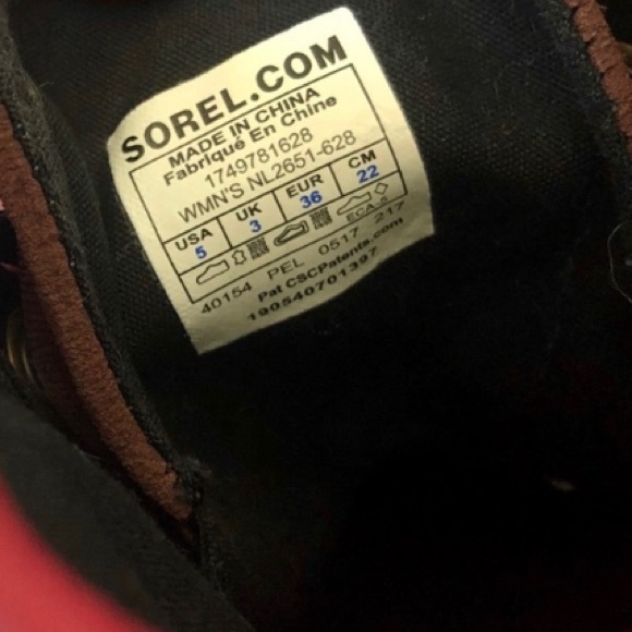 Sorel Women’s Boots Size 5 Red/Burgundy - Picture 6 of 6